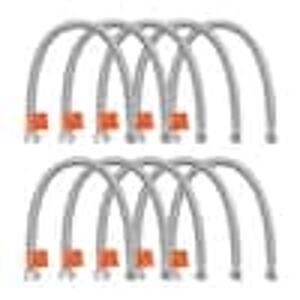 VEVOR 16" Braided Faucet Supply Lines 3/8" Comp x 1/2" FIP, 10-Pack